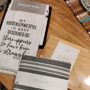 Hostess / Shower/ Housewarming, Dish Drying Mat, Bamboo Prep Board, Towel & Mit